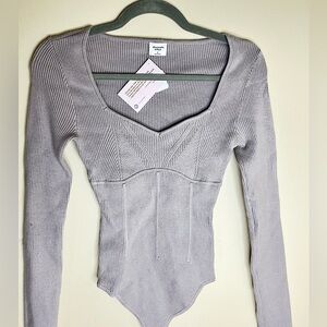 Abercrombie & fitch sweetheart knit bodysuit
